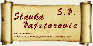 Slavka Majstorović vizit kartica